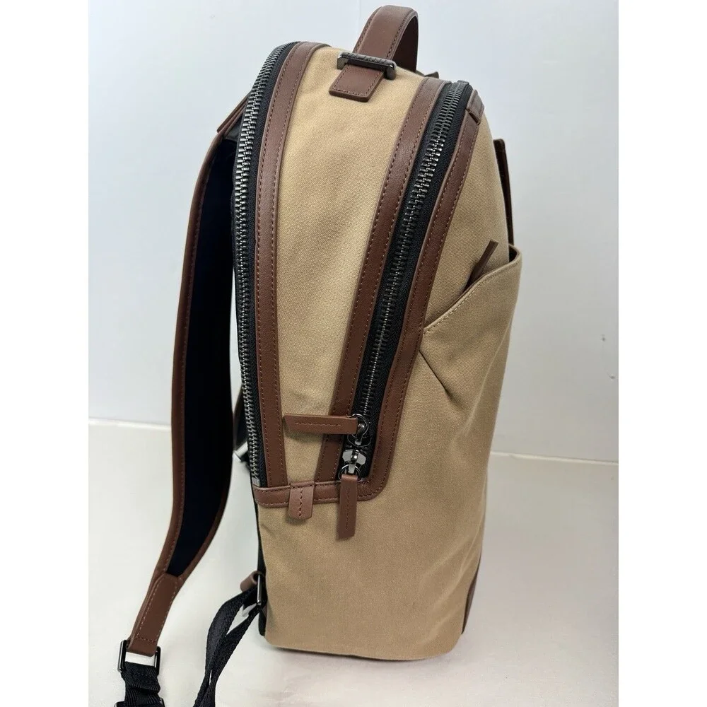 Ted Baker London $295 Xaden Cotton and Leather Backpack NWT